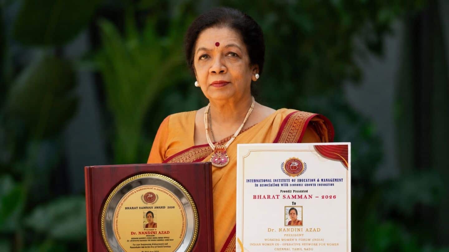 Nandini Azad awarded Bharat Samman-2026 in Dehradun for women's empowerment