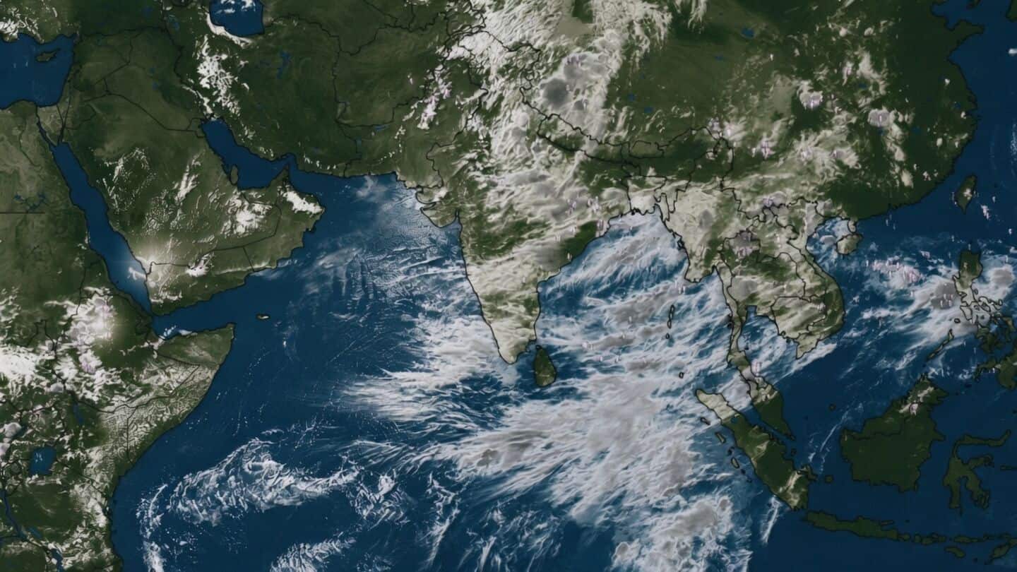 Indian Ocean cloud mass not bringing heavy rain to India