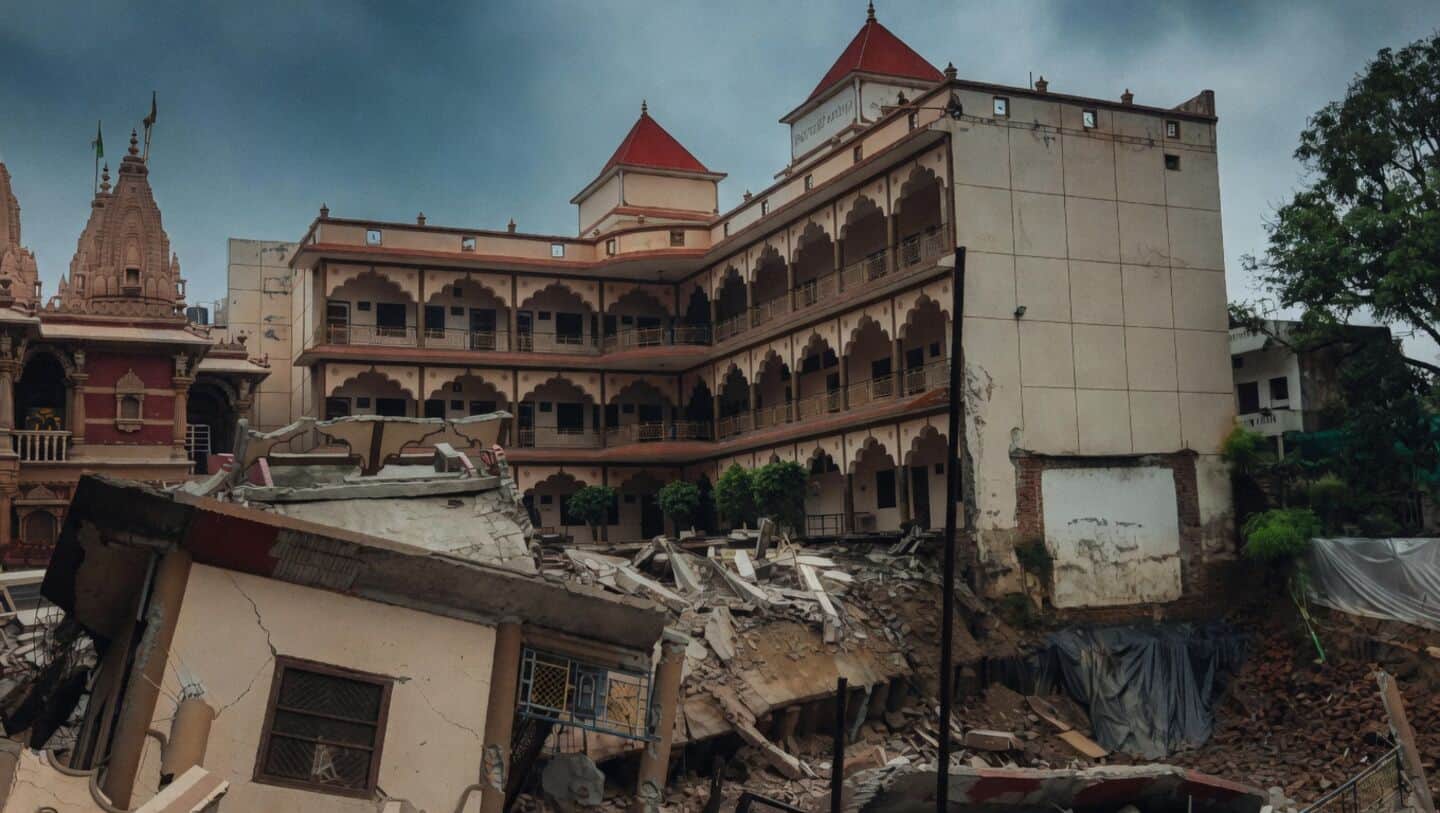 Part of Swaminarayan Temple in Prayagraj collapses, no injuries