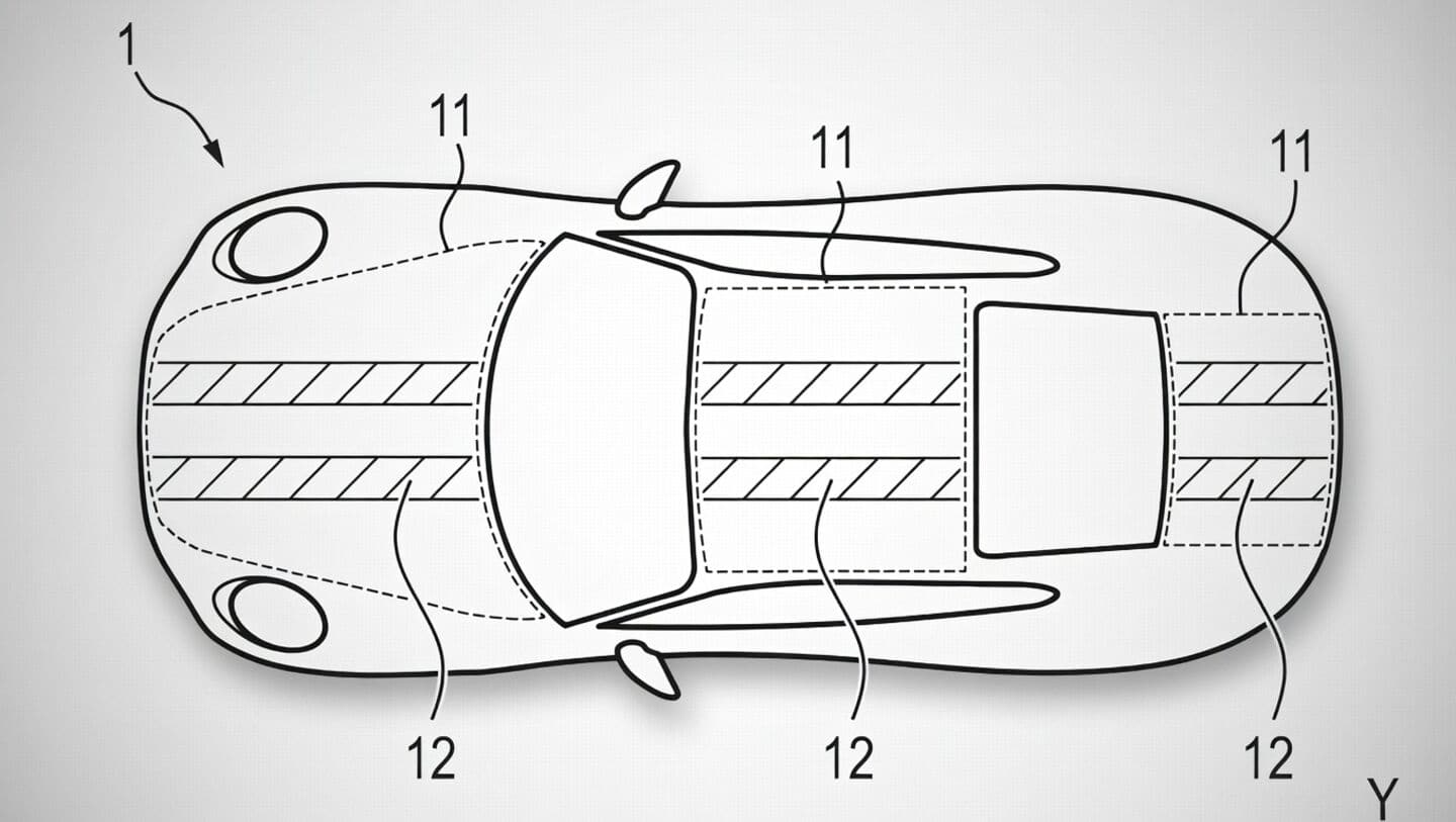 Porsche files patent for film that changes color and stripes