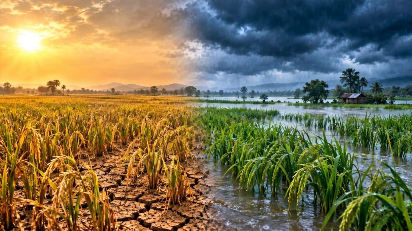 Cyclone Arnab flattens mature paddy across Uttar Pradesh and Bihar