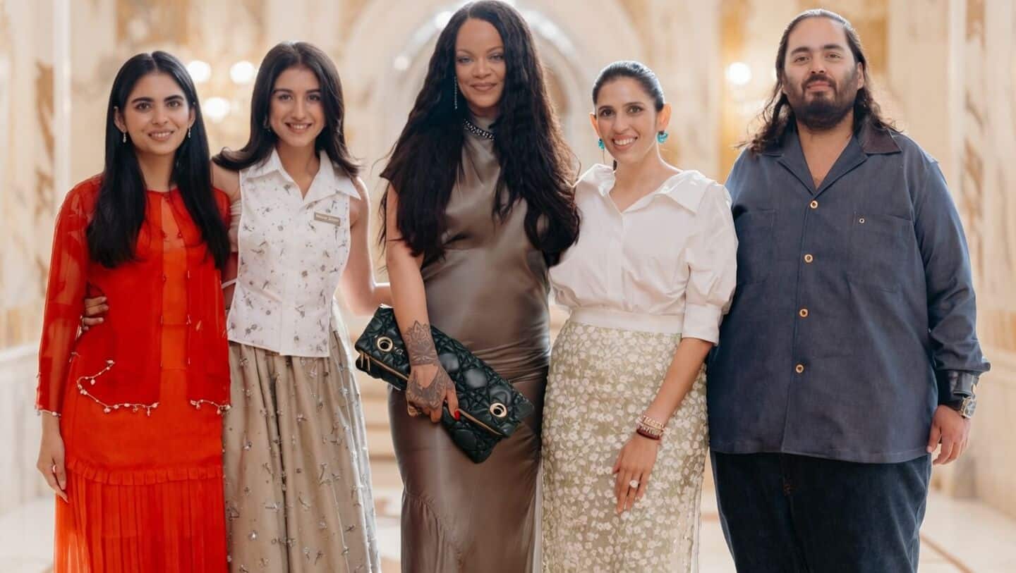 Fenty arrives in Mumbai for pop-up, reunites with Ambanis