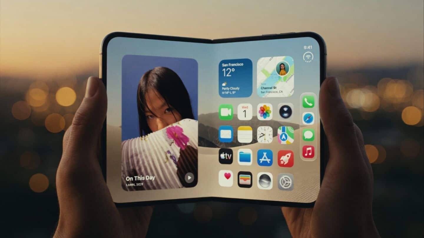 Apple reveals iPhone Duo foldable display has removable nano-texture cover