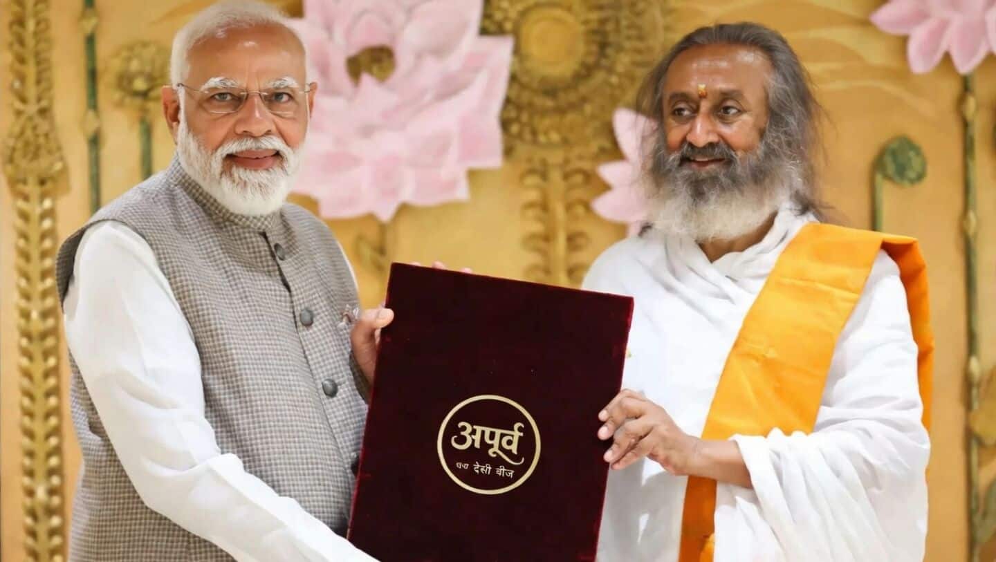 Narendra Modi urges water conservation at Art of Living's anniversary
