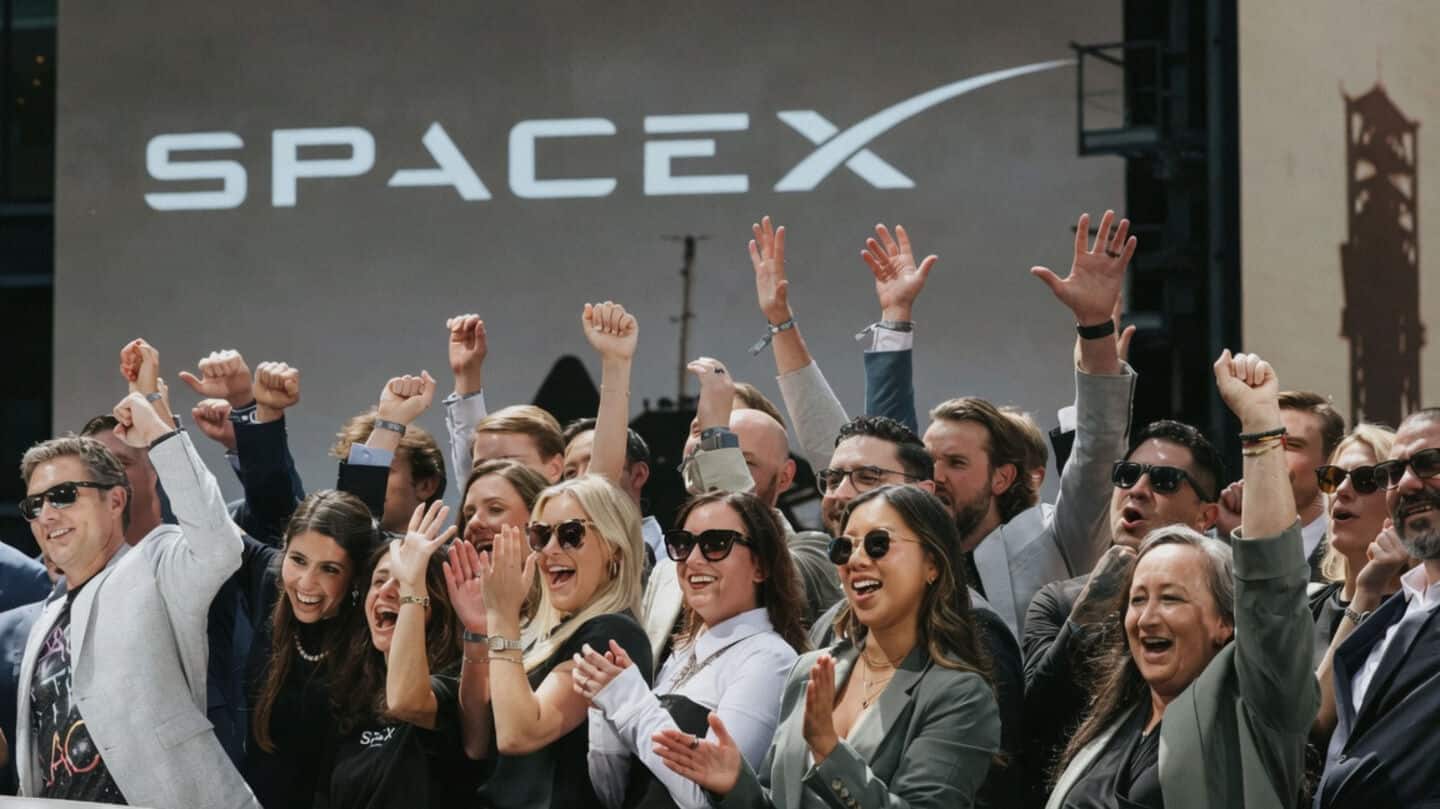 SpaceX shares slip nearly 13% as retail investors buy