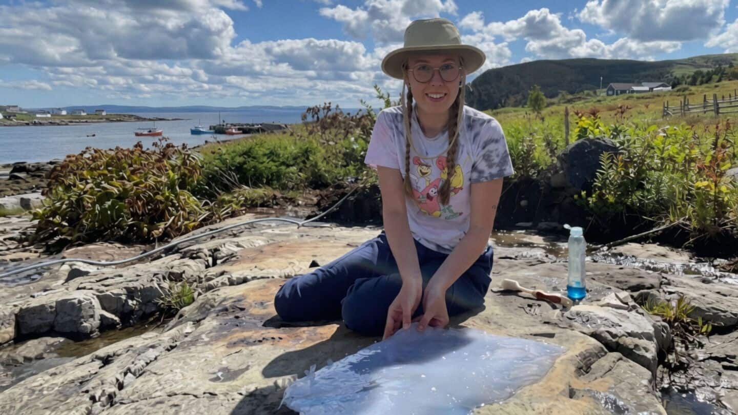Memorial student Helena Muirhead-Hunt discovers Edrathina obditchia fossil in Newfoundland