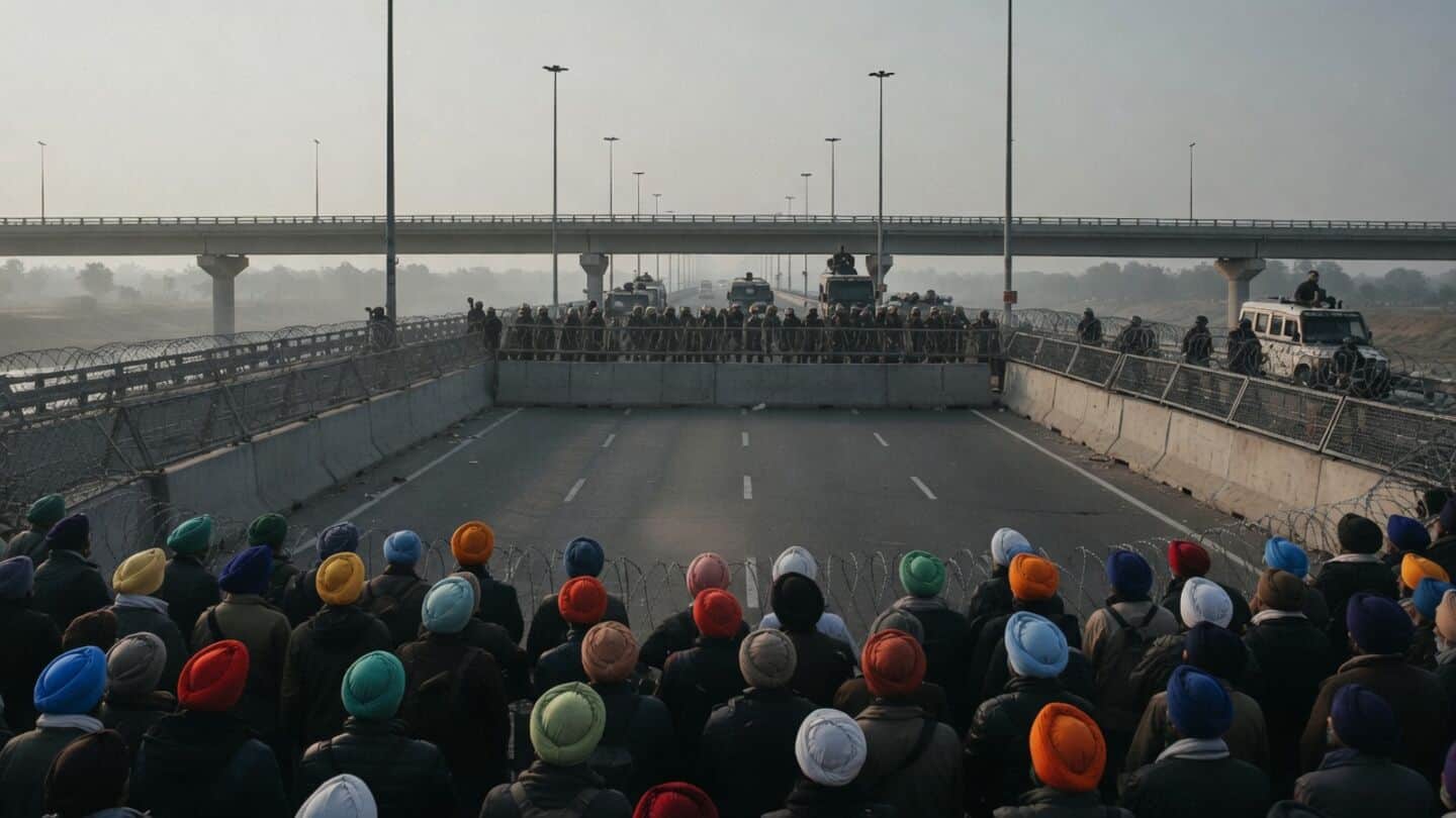 Punjab farmers blocked at Shambhu border protesting India US deal