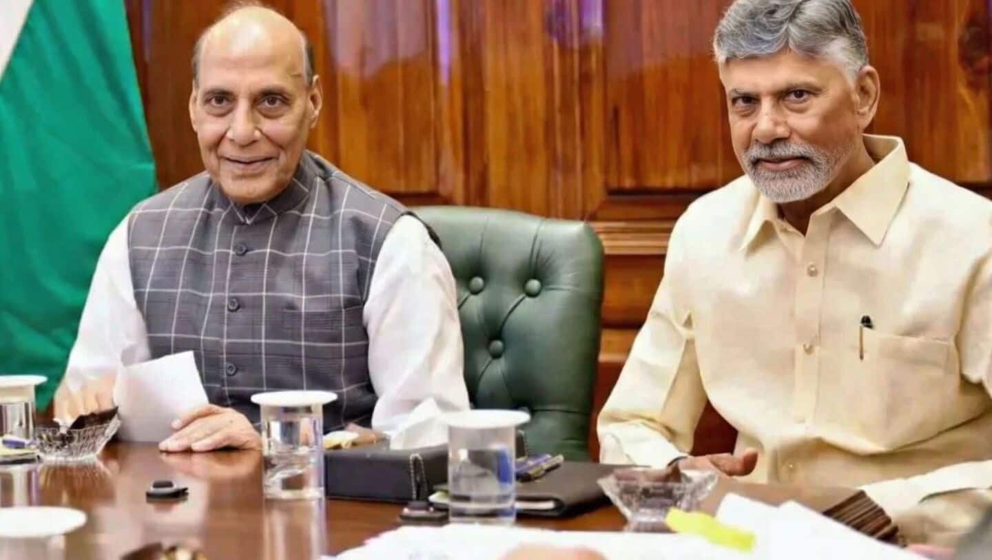 Rajnath Singh, N Chandrababu Naidu launch AMCA infrastructure in Puttaparthi