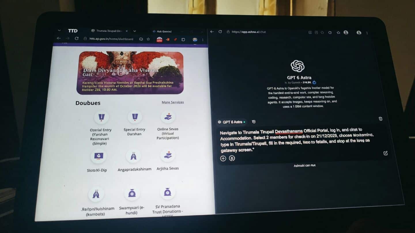 Tech creator uses OpenAI GPT-6 Astra to automate TTD booking