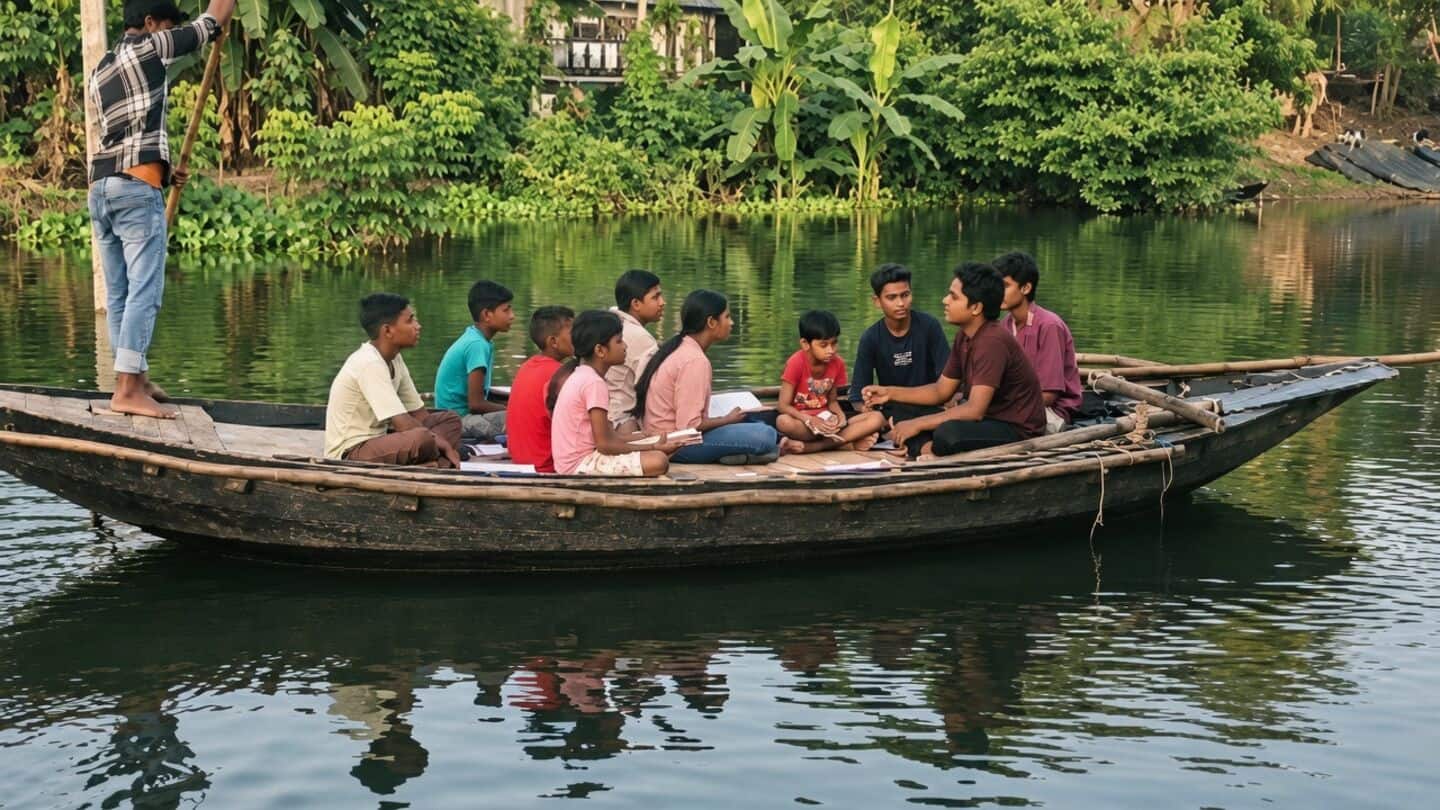 Katihar teacher Mohammad Sahib turns boat into floating classroom