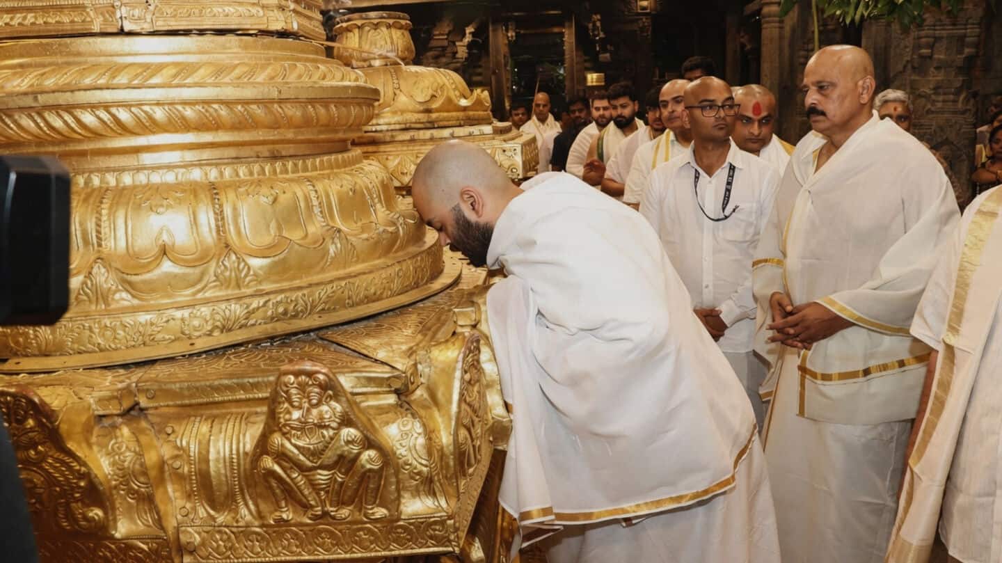 Anant Ambani visits Tirumala temple, Reliance pledges 25 electric busses