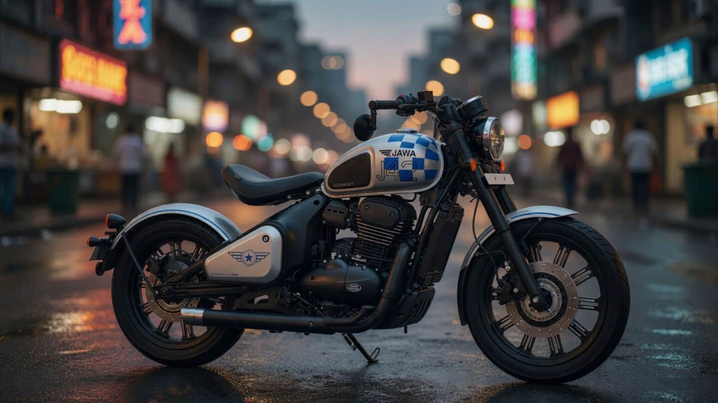 Anand Mahindra unveils Jawa 42 Bobber All Stars Edition ₹2.09L