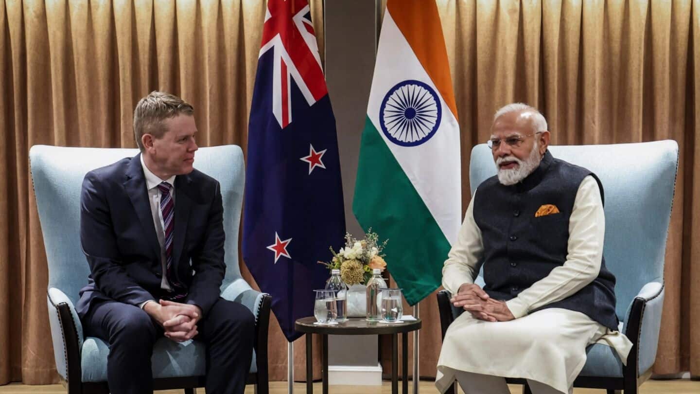Narendra Modi meets opposition leader Chris Hipkins in New Zealand