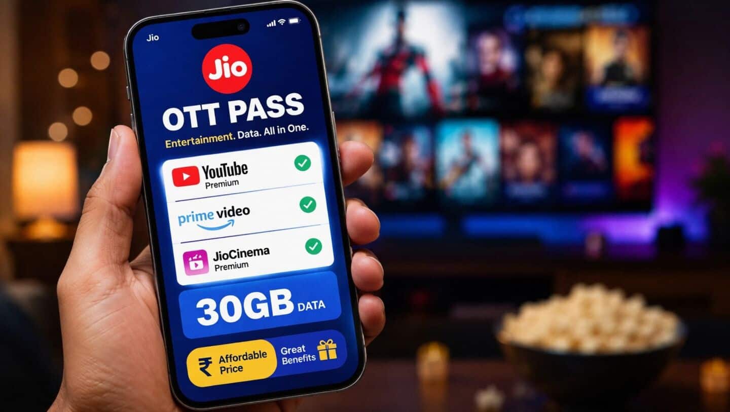 Jio launches ₹200 OTT pass with 15 apps and 30GB