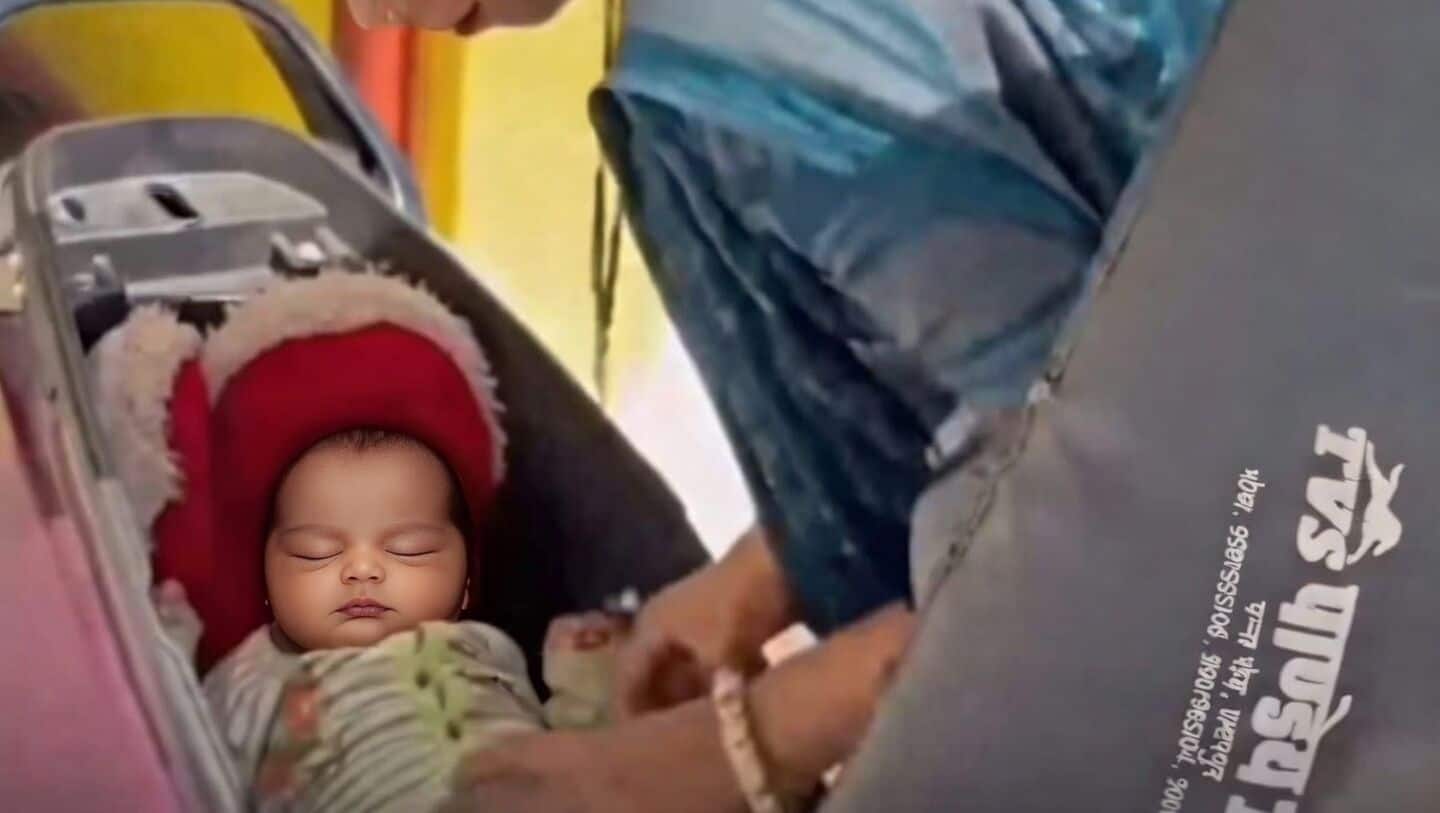Video of baby inside scooter's under-seat compartment goes viral
