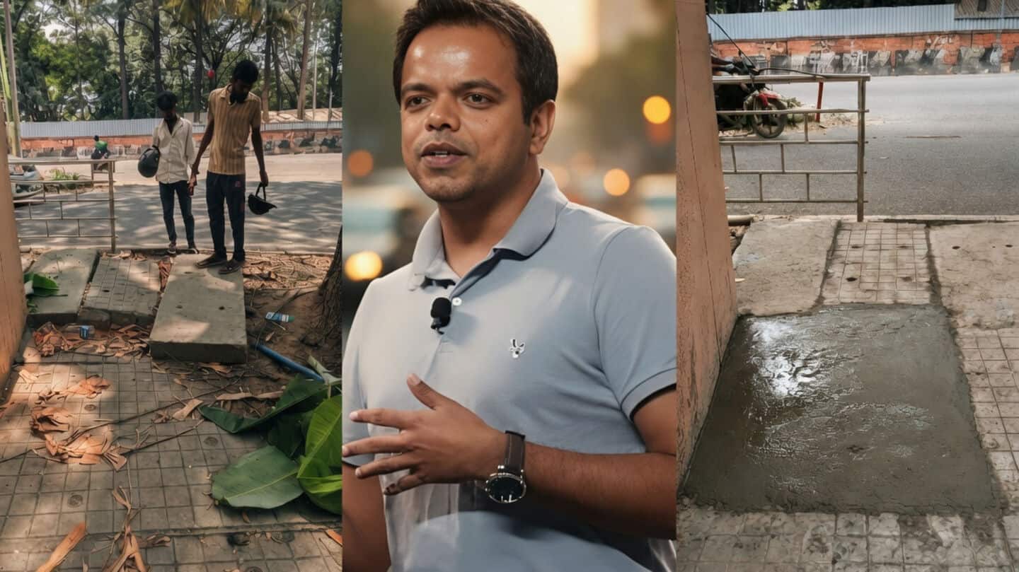 Bengaluru CEO Siddharth Dialani spent ₹2,700 fixing Koramangala footpath