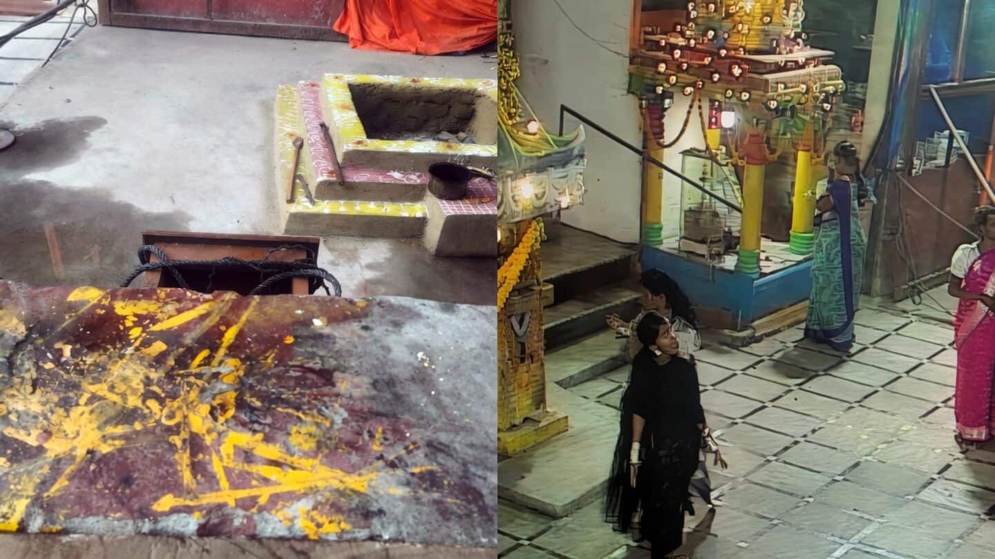 Unidentified suspects allegedly egged Hyderabad's Sri Kanaka Durga Ammavari Temple