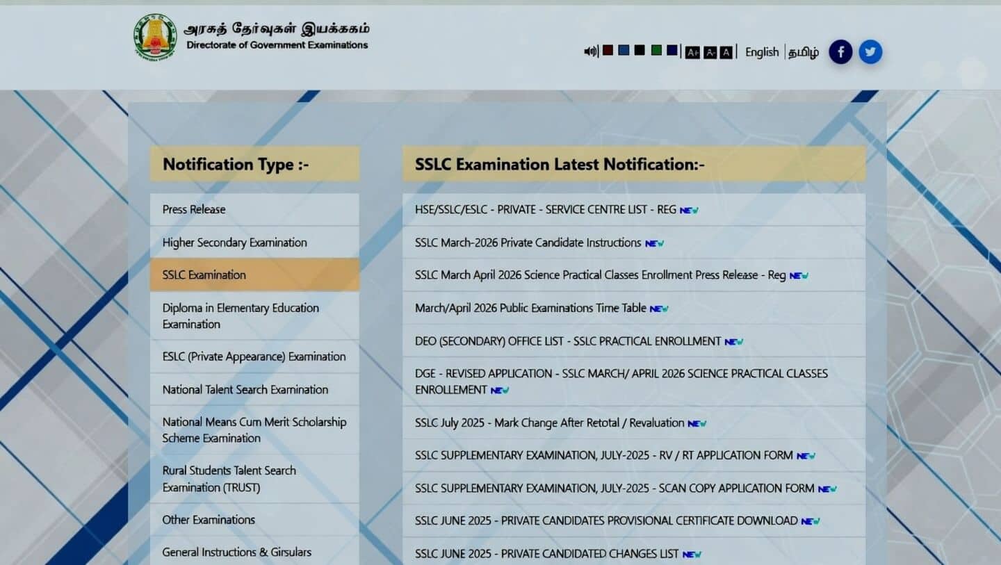 More than 800,000 students can check TN SSLC results today