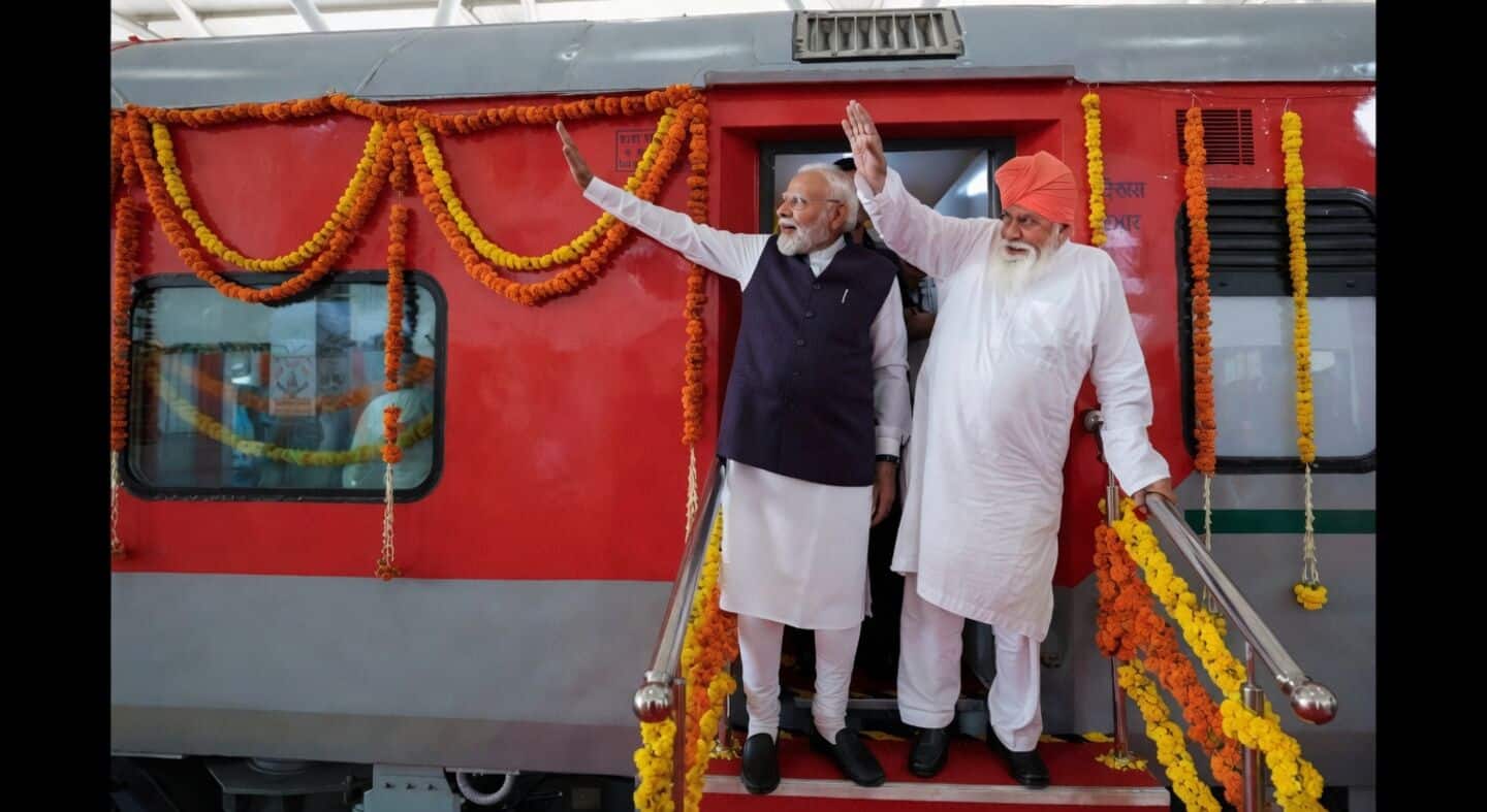 Prime Minister Narendra Modi flags off train aiding Ravidassia pilgrims
