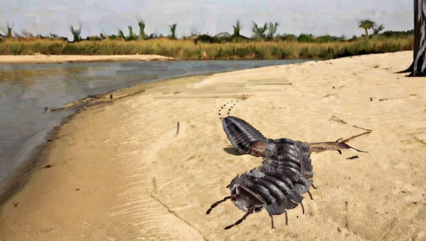 Scientists find 326-million-year-old Arthropleura exoskeleton, largest piece, at Howick Bay