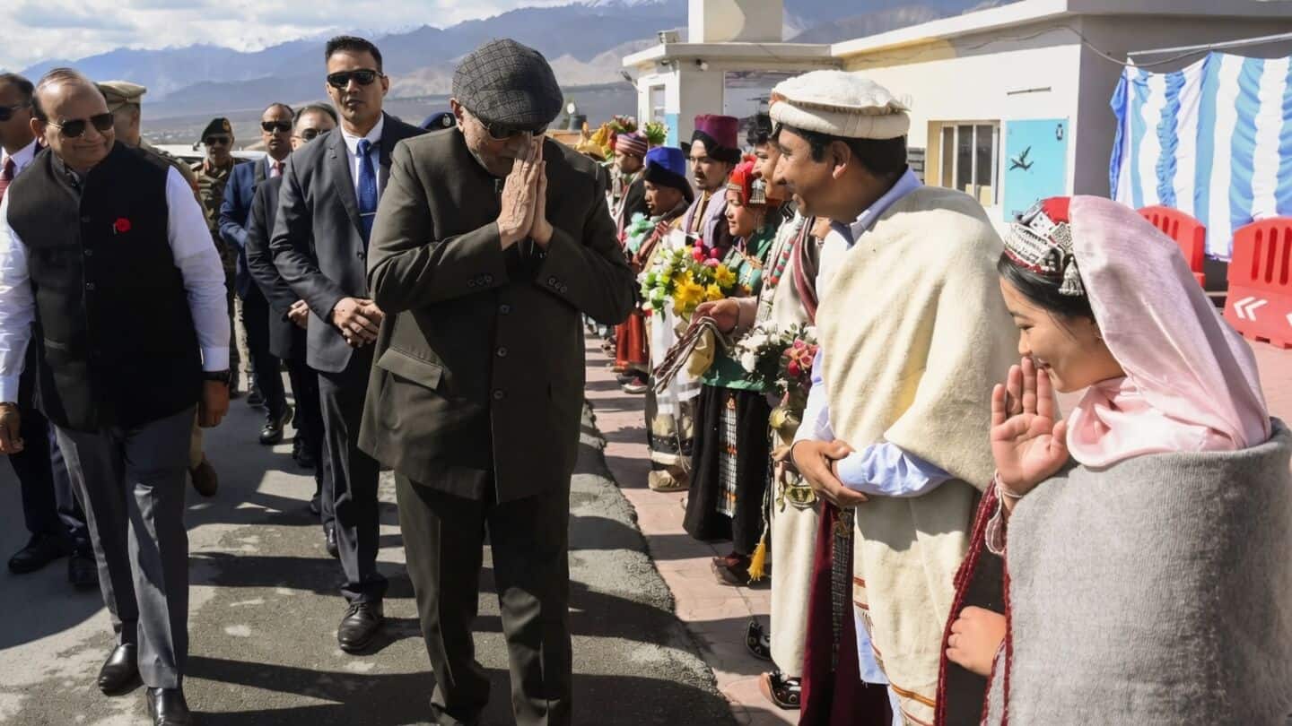 VP C.P. Radhakrishnan visits Ladakh ahead of International Yoga Day
