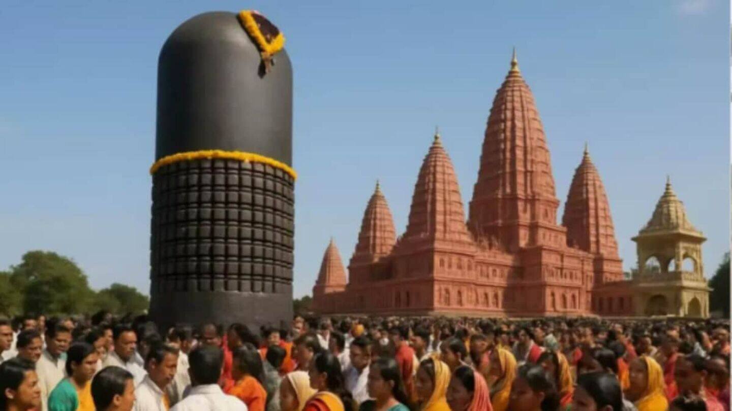 World's tallest granite Shivling is on its way to Bihar