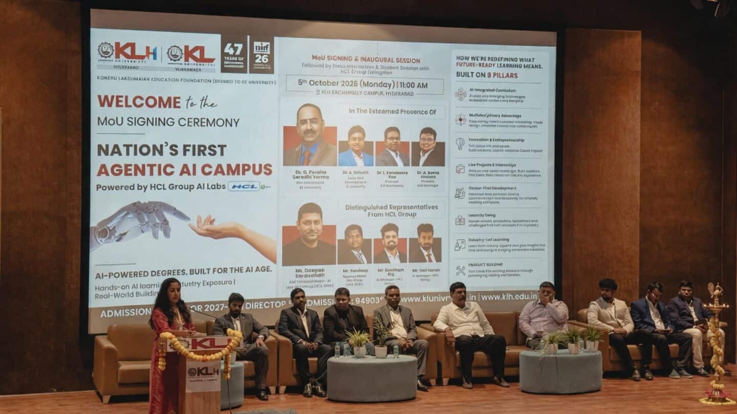 KL Deemed to be University, HCL launch 'Agentic AI Campus'