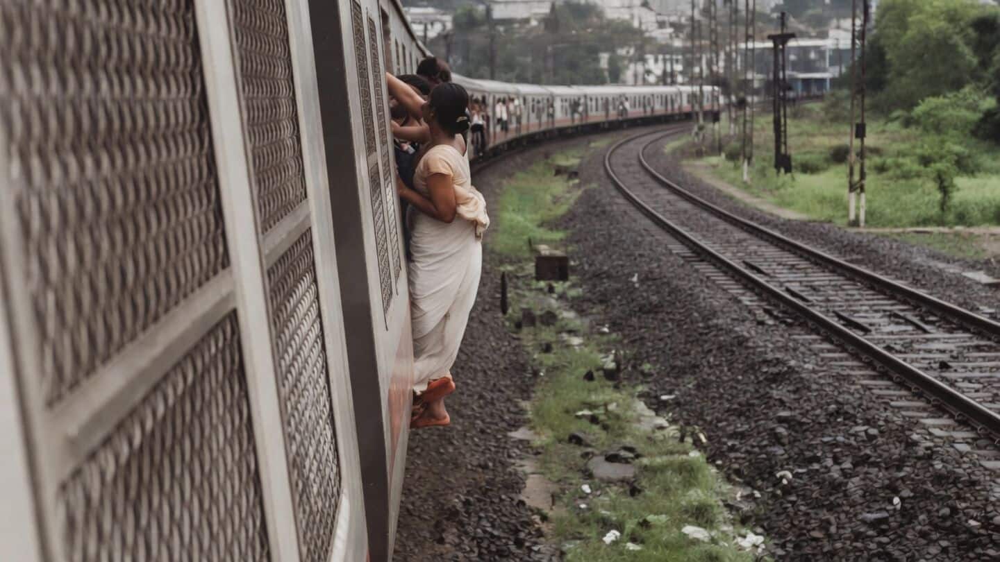 Woman hanging from Mumbai local train door raises safety concerns