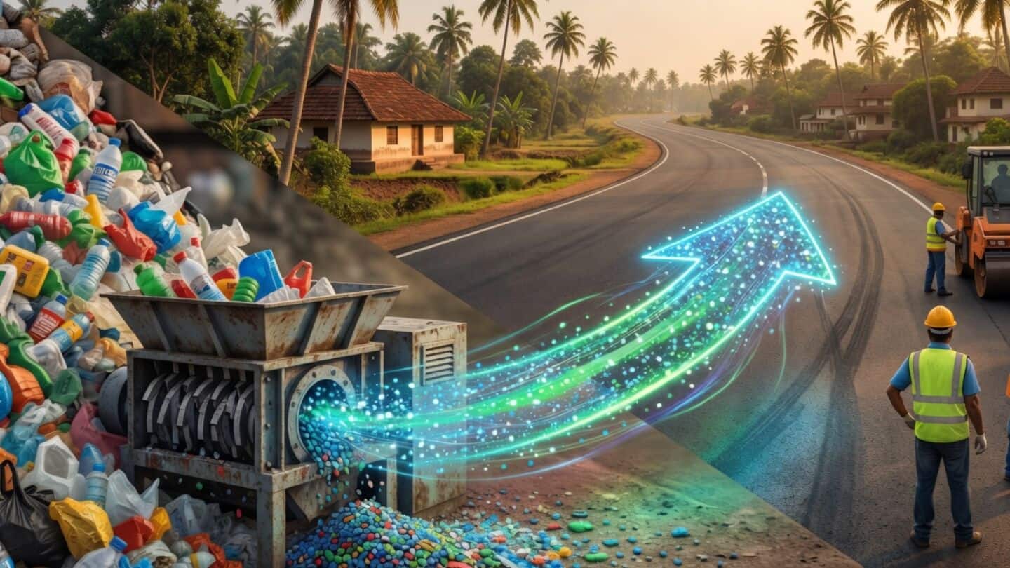 Kerala converts 4,447.93 metric tons of shredded plastic into roads