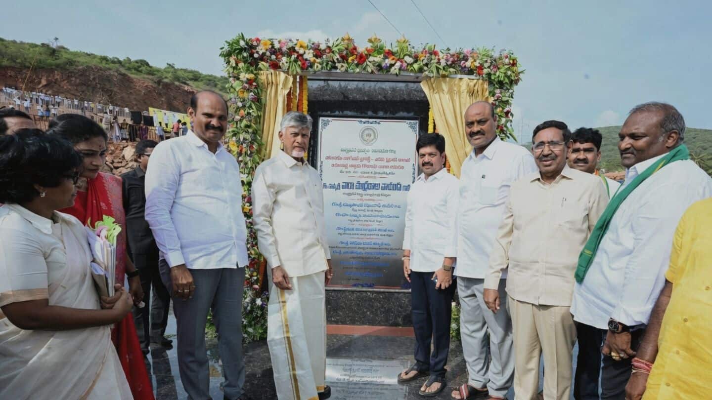 N Chandrababu Naidu launches ₹4,192cr Godavari project for 90L people