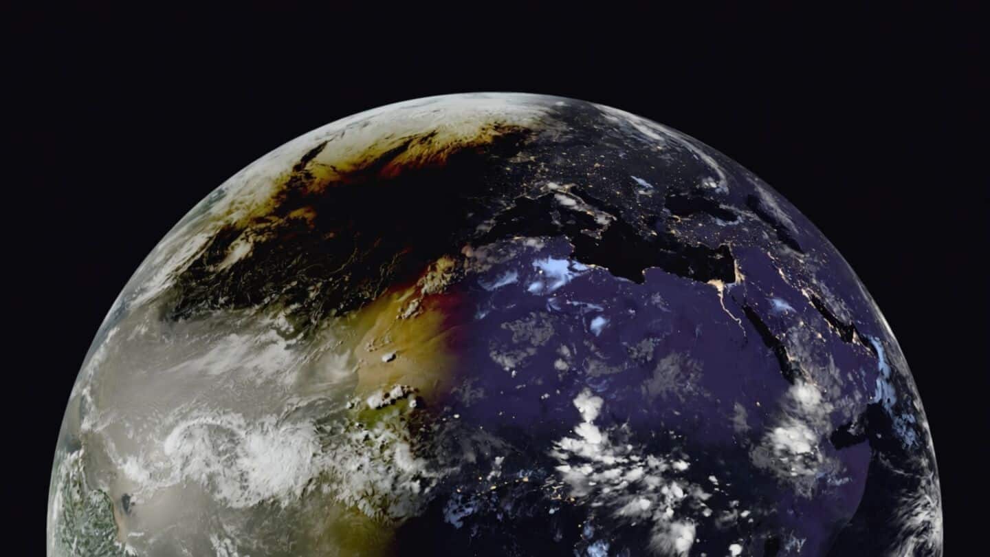 Astronaut Jessica Meir and spacecraft capture August 12 solar eclipse