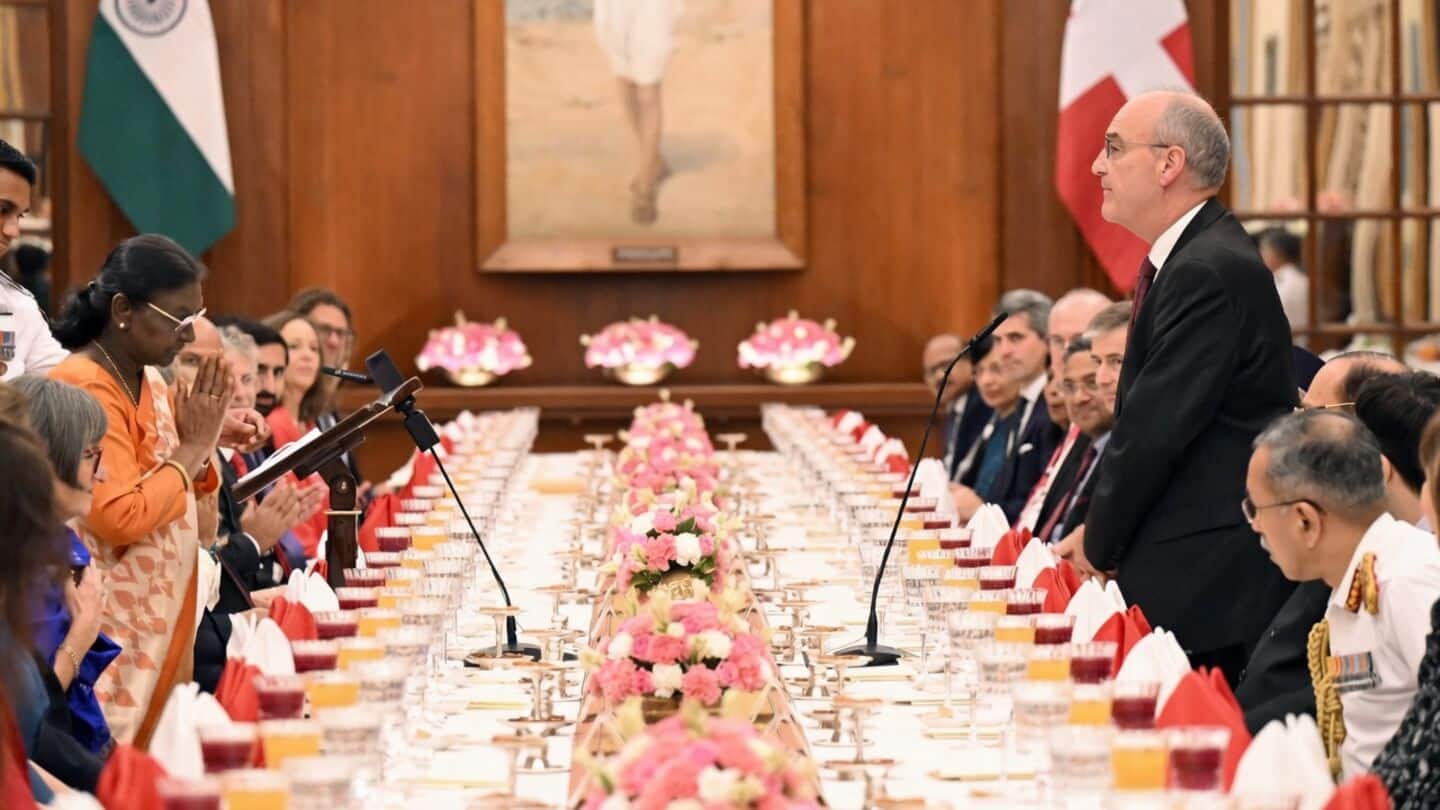 राष्ट्रपति द्रौपदी मुर्मू ने स्विट्जरलैंड के राष्ट्रपति पारमेलिन को दी विशेष दावत, परोसे गए जम्मू-कश्मीर और लद्दाख के विशेष व्यंजन