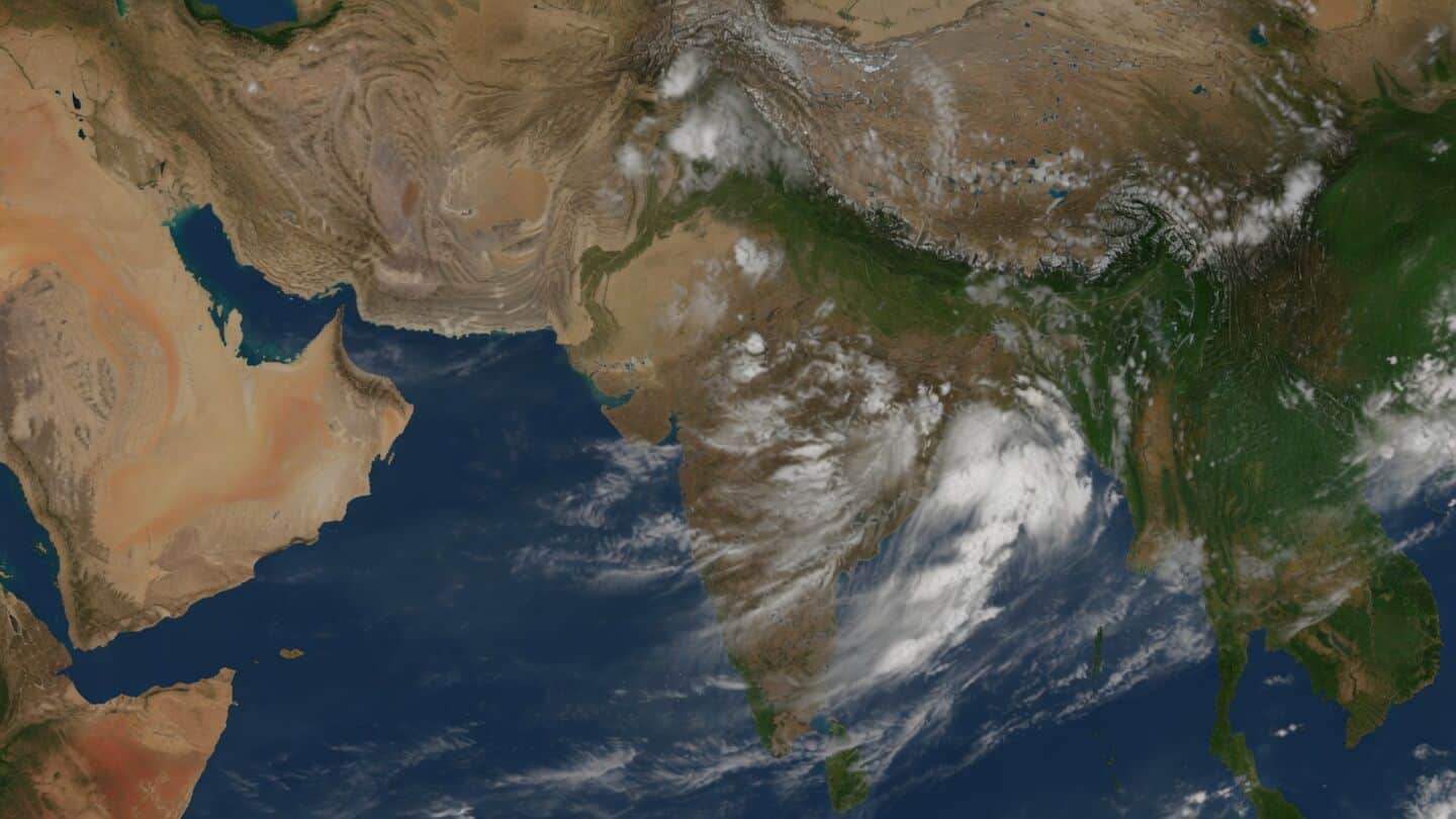 ISRO: More than 70% of India covered by storm clouds