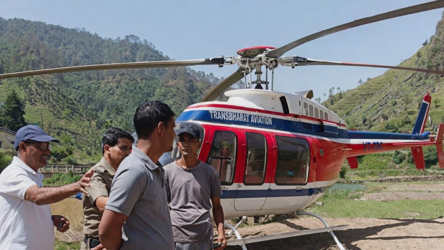 Helicopter carrying Badrinath pilgrims lands in Tehri field, all uninjured