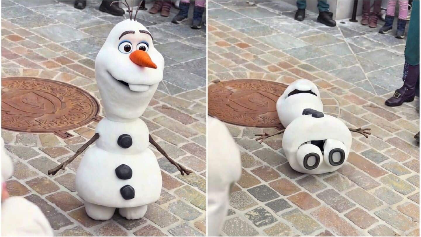 Olaf animatronic from 'Frozen' glitches, goes viral at Disneyland Paris