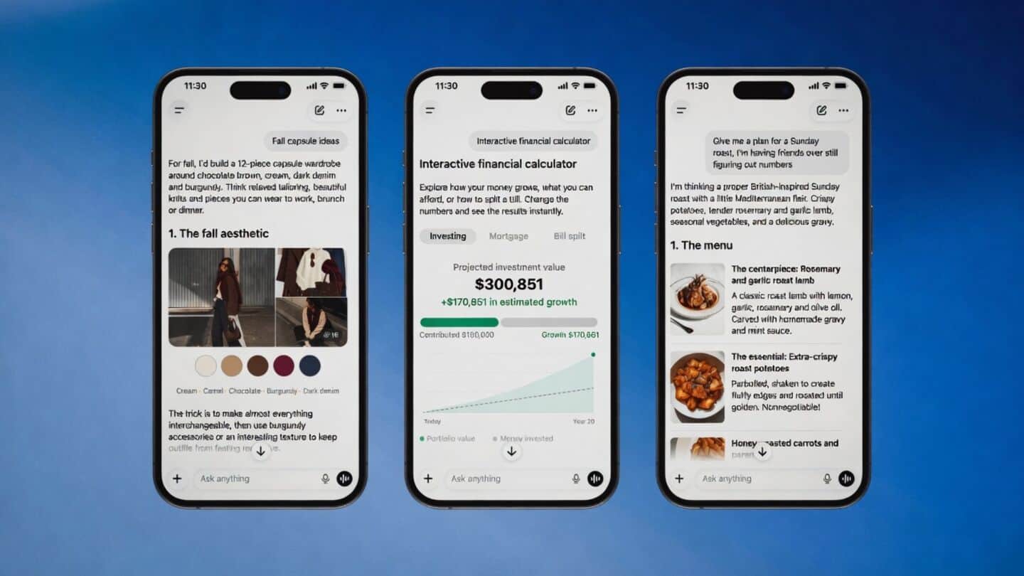 OpenAI rolls out ChatGPT's intelligent UI with buttons graphs calculator