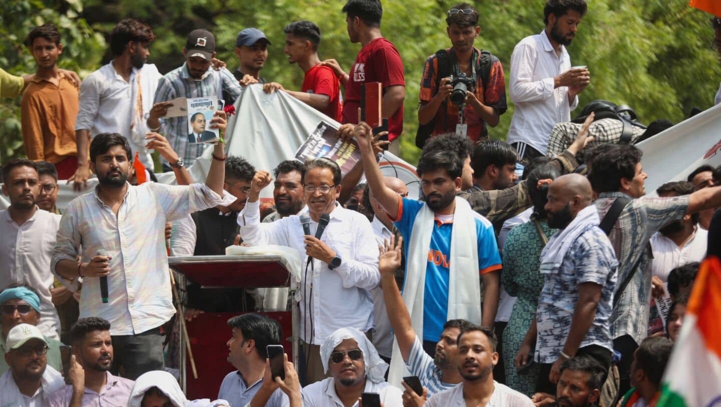 Sonam Wangchuk praises peaceful Jantar Mantar protest over exam irregularities