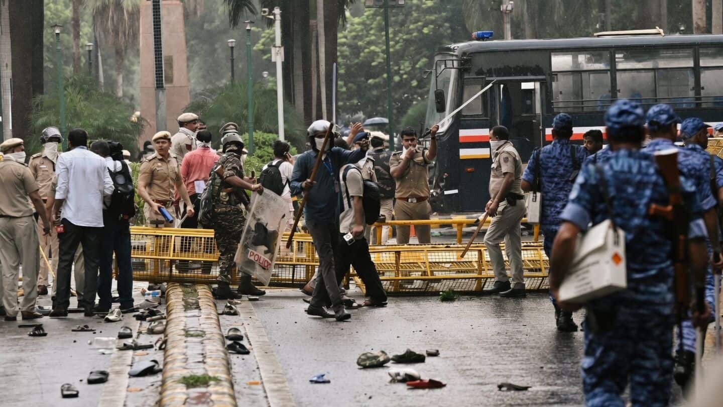 CJP march over alleged NEET leaks sparks Delhi police clash