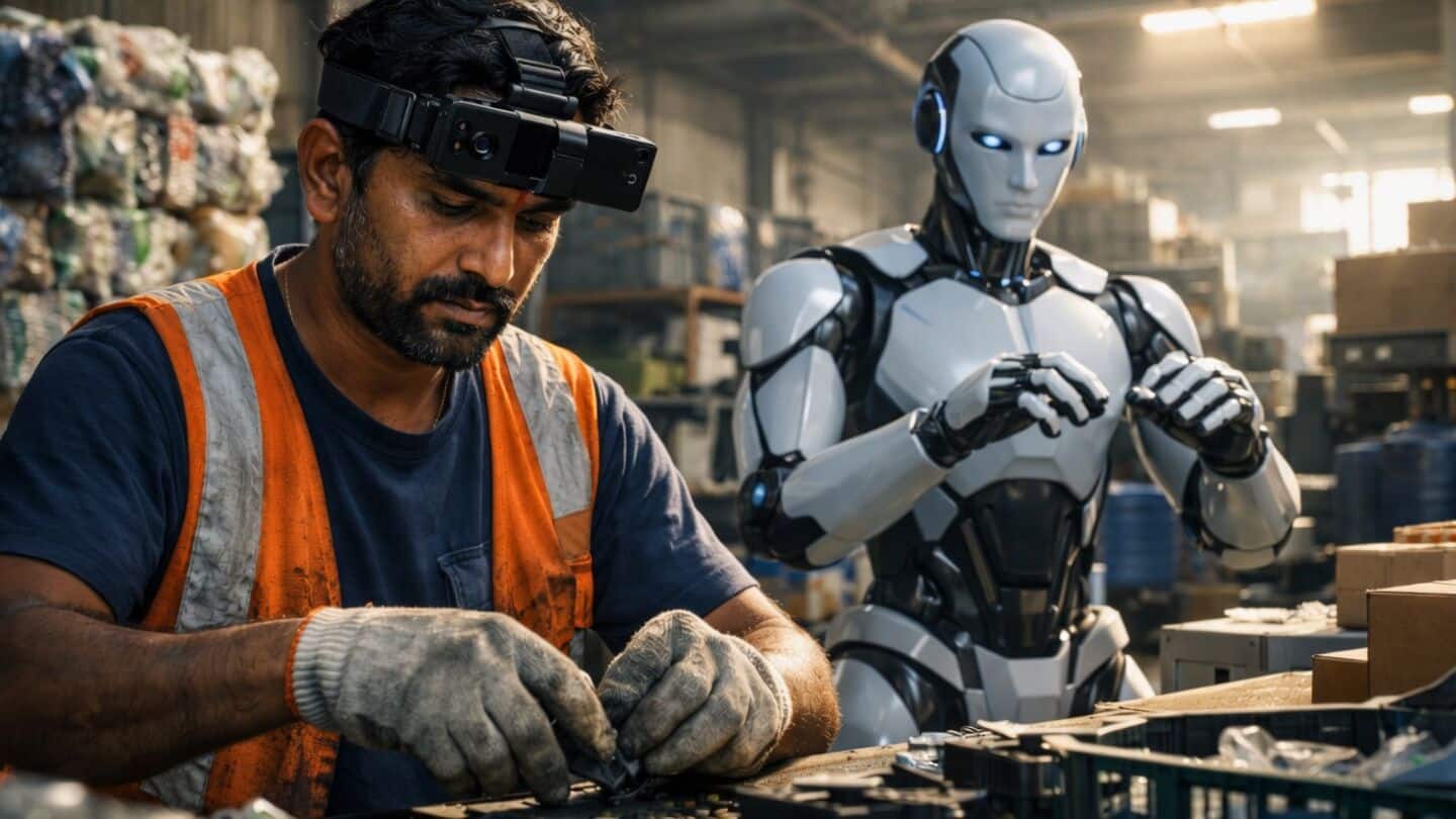 Indian workers paid to film tasks used to train robots
