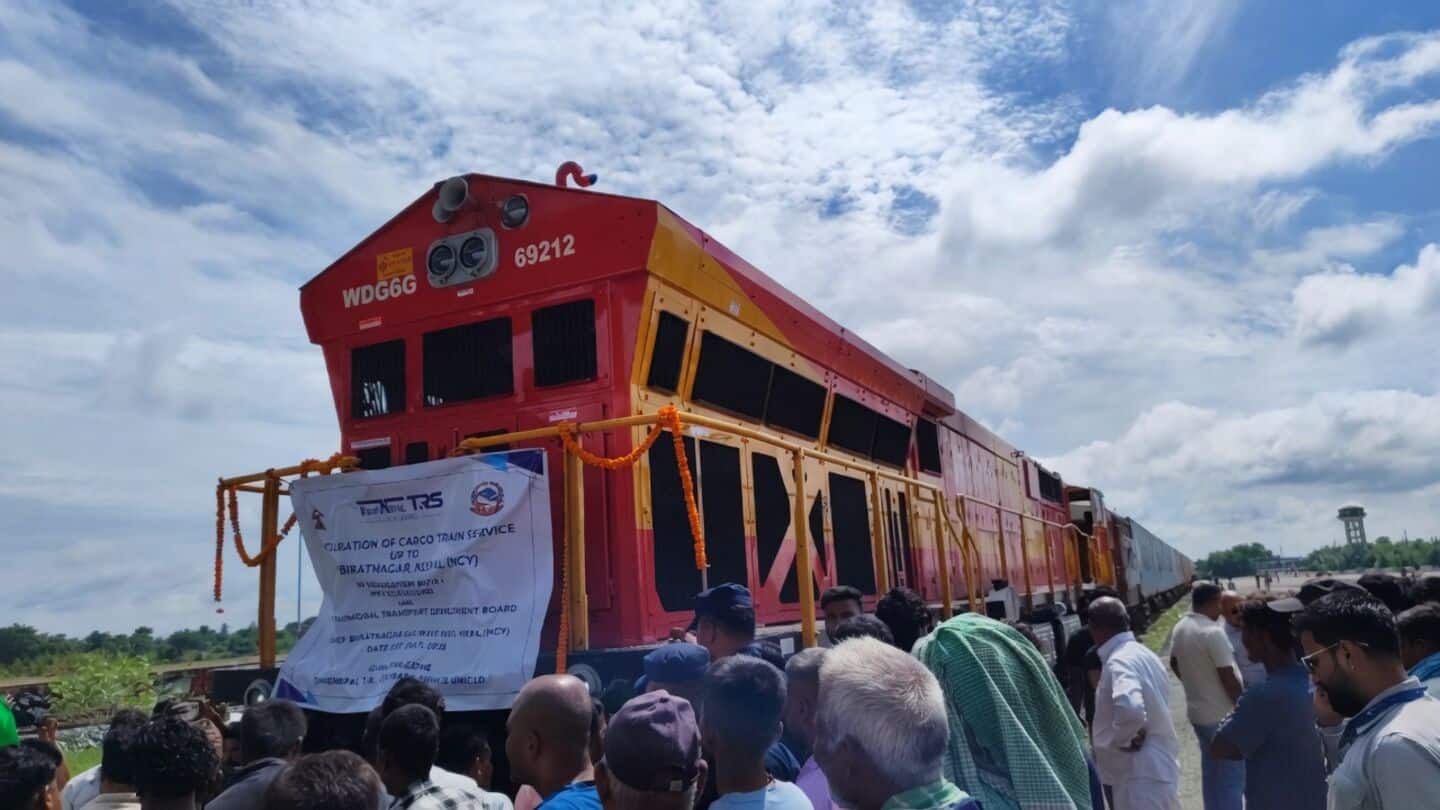 First-ever direct freight train uses new protocol Kolkata Port Biratnagar