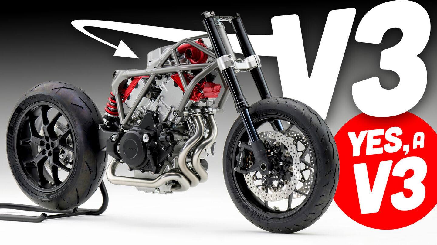 Honda's groundbreaking V3 engine: First-ever motorcycle with electric compressor