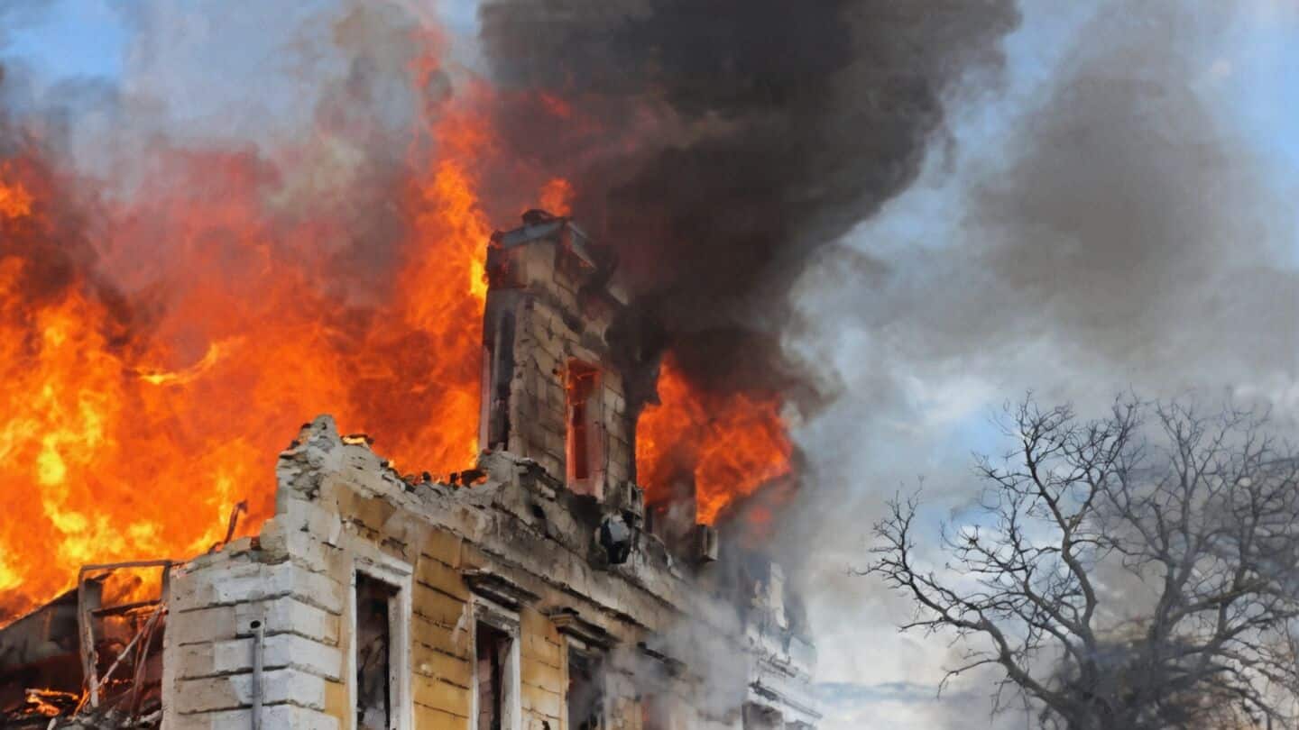 Russian attack hits Kyiv science academy, 1 dead, children injured