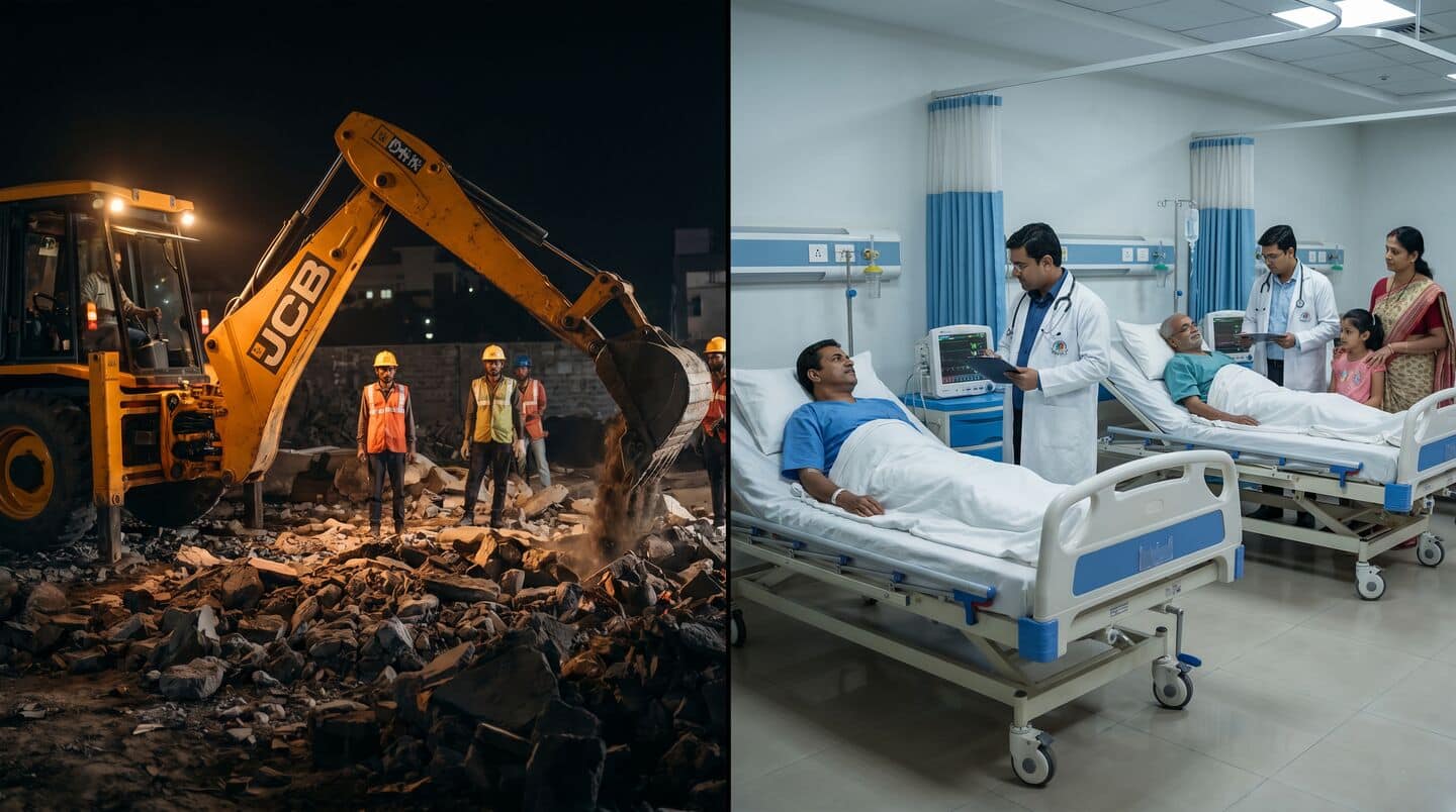 Wall collapse near Bowring and Lady Curzon Hospital kills 7