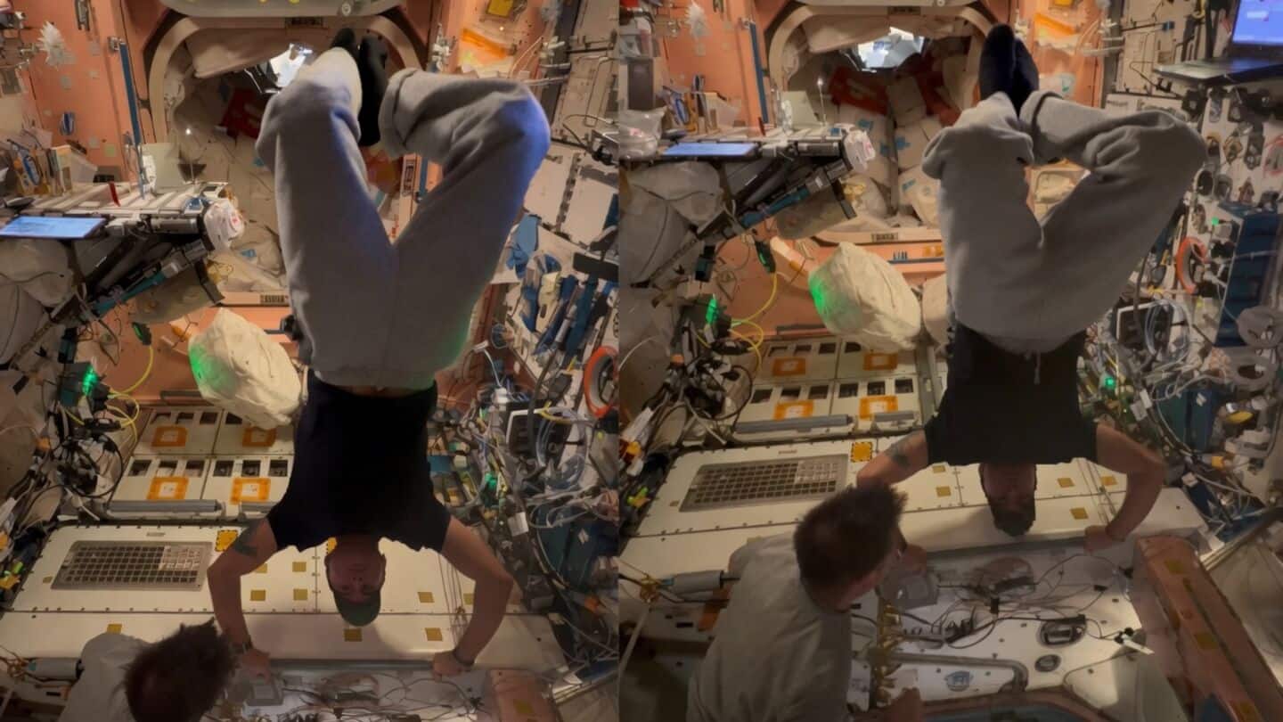 Anil Menon headstand aboard space station highlights 3% bone loss