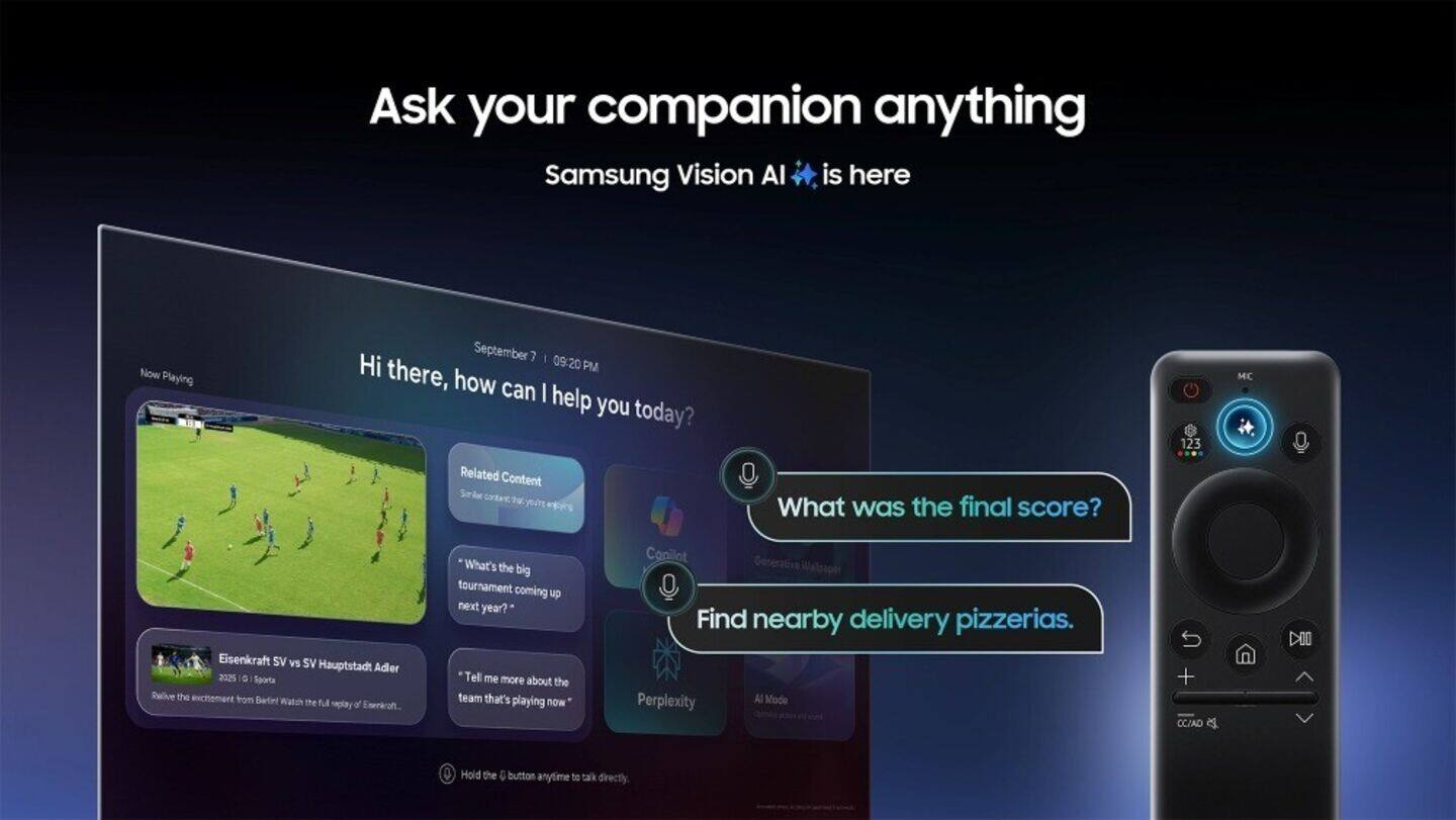 Samsung's Vision AI companion can control your TV with voice