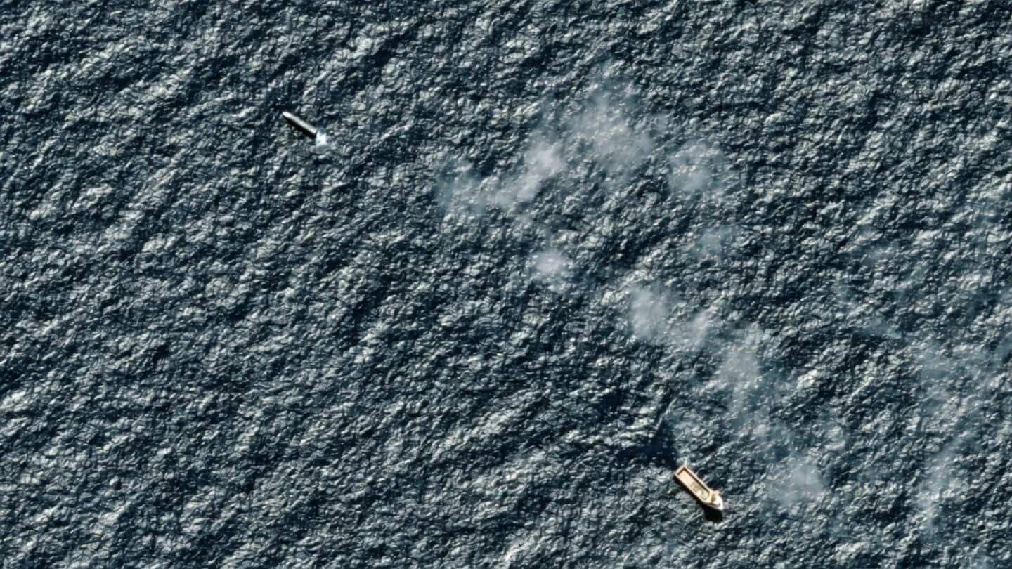 SpaceX's Ship 40 floated after re-entry, towed in Indian Ocean