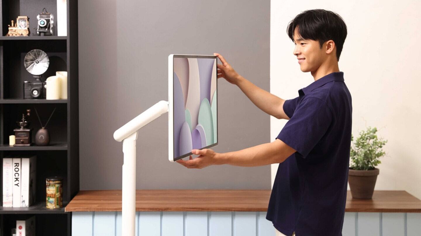 Samsung's Moving Style portable smart TV can be wheeled around