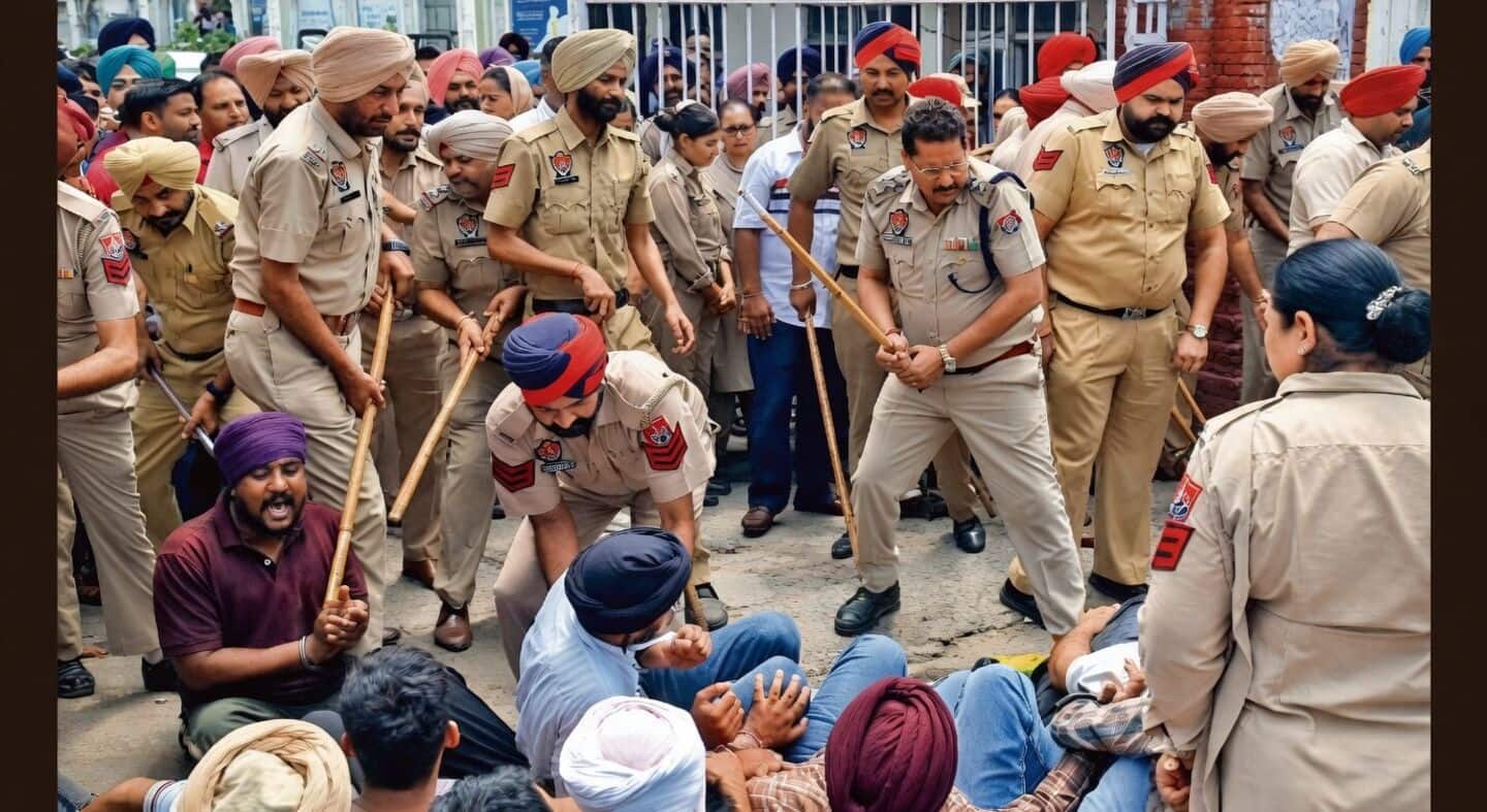 Police lathi charge Patiala apprentice linemen protest, 20 injured