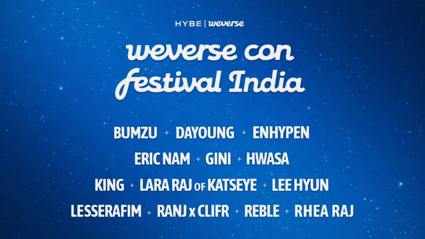 Weverse Con debuts in New Delhi on March 27-28 2027