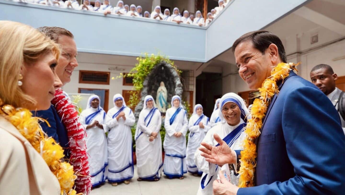Marco Rubio visits Mother Teresa house, begins official India trip